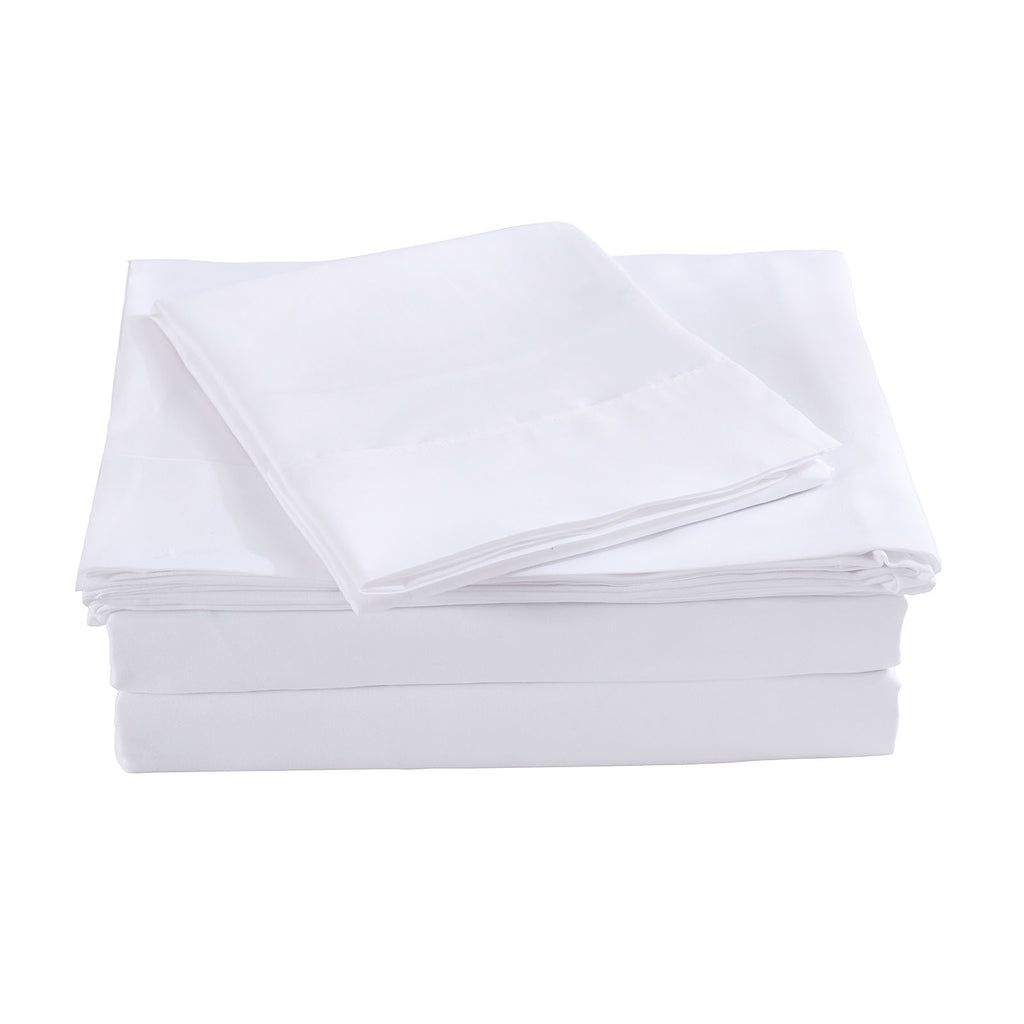 Royal Comfort Blended Bamboo Sheet Set White - King-1951134849012207618