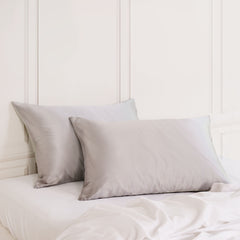 MULBERRY SILK PILLOW CASE TWIN PACK - SIZE: 51X76CM - SILVER-1951134812500791300