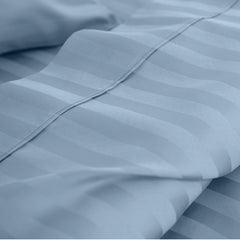 KENSINGTON 1200TC COTTON SHEET SET IN STRIPE-DOUBLE - CHAMBRAY(BLUE)-1951134850039812098