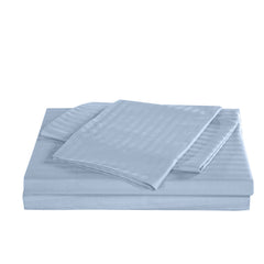 KENSINGTON 1200TC COTTON SHEET SET IN STRIPE-DOUBLE - CHAMBRAY(BLUE)-1951134850039812100