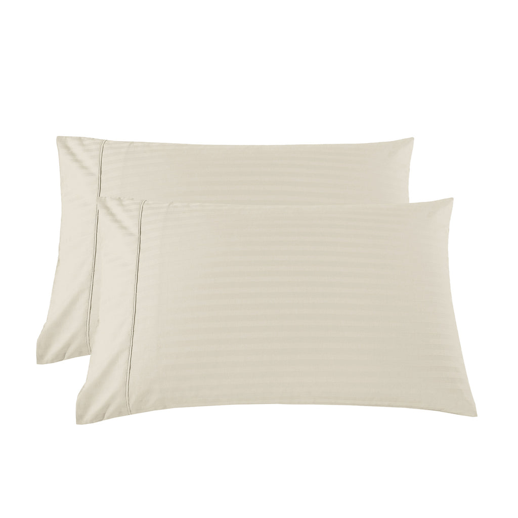 KENSINGTON 1200TC COTTON SHEET SET IN STRIPE-KING - SAND-1951134851184857093