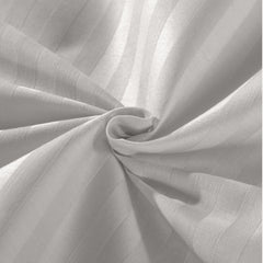 KENSINGTON 1200TC COTTON SHEET SET IN STRIPE- DOUBLE - SILVER (GREY)-1951134851369406471