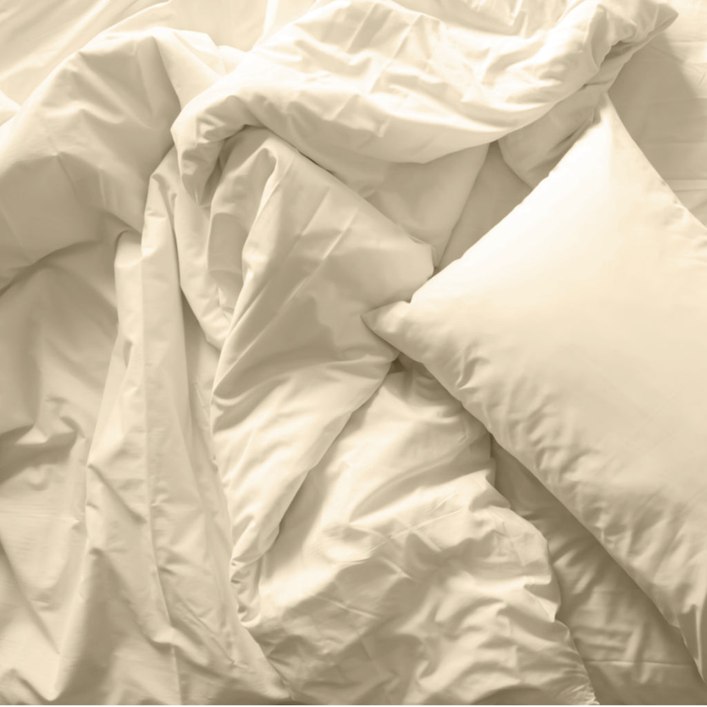 Royal Comfort Blended Bamboo Quilt Cover Sets -Dark Ivory-Queen-1951134819475918851