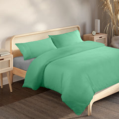 Royal Comfort Blended Bamboo Quilt Cover Set - King - Green Mist-1951134820956508160