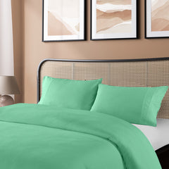 Royal Comfort Blended Bamboo Quilt Cover Set - King - Green Mist-1951134820956508161