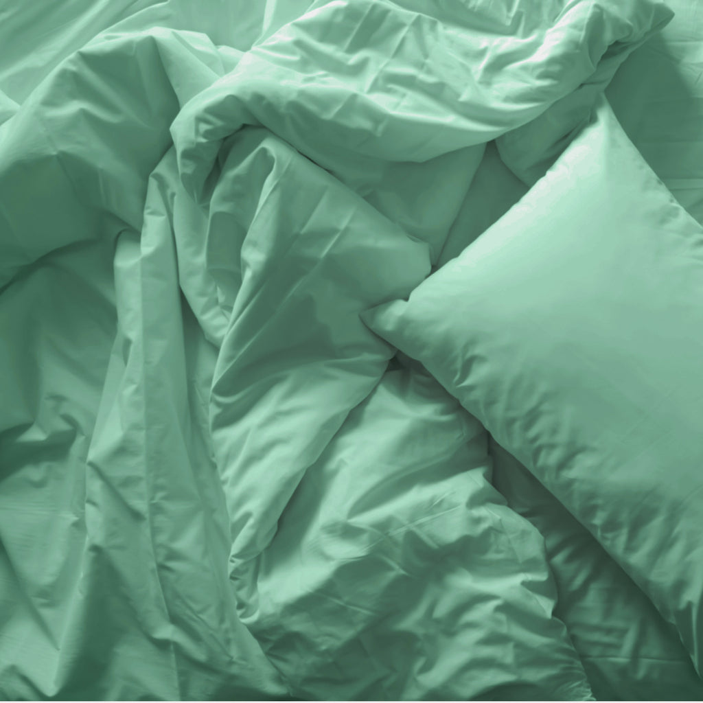 Royal Comfort Blended Bamboo Quilt Cover Set - King - Green Mist-1951134820956508163