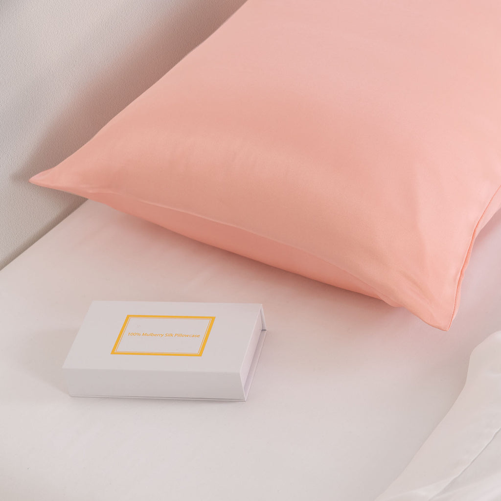 Pure Silk Pillow Case by Royal Comfort-Blush-1951134814153347074
