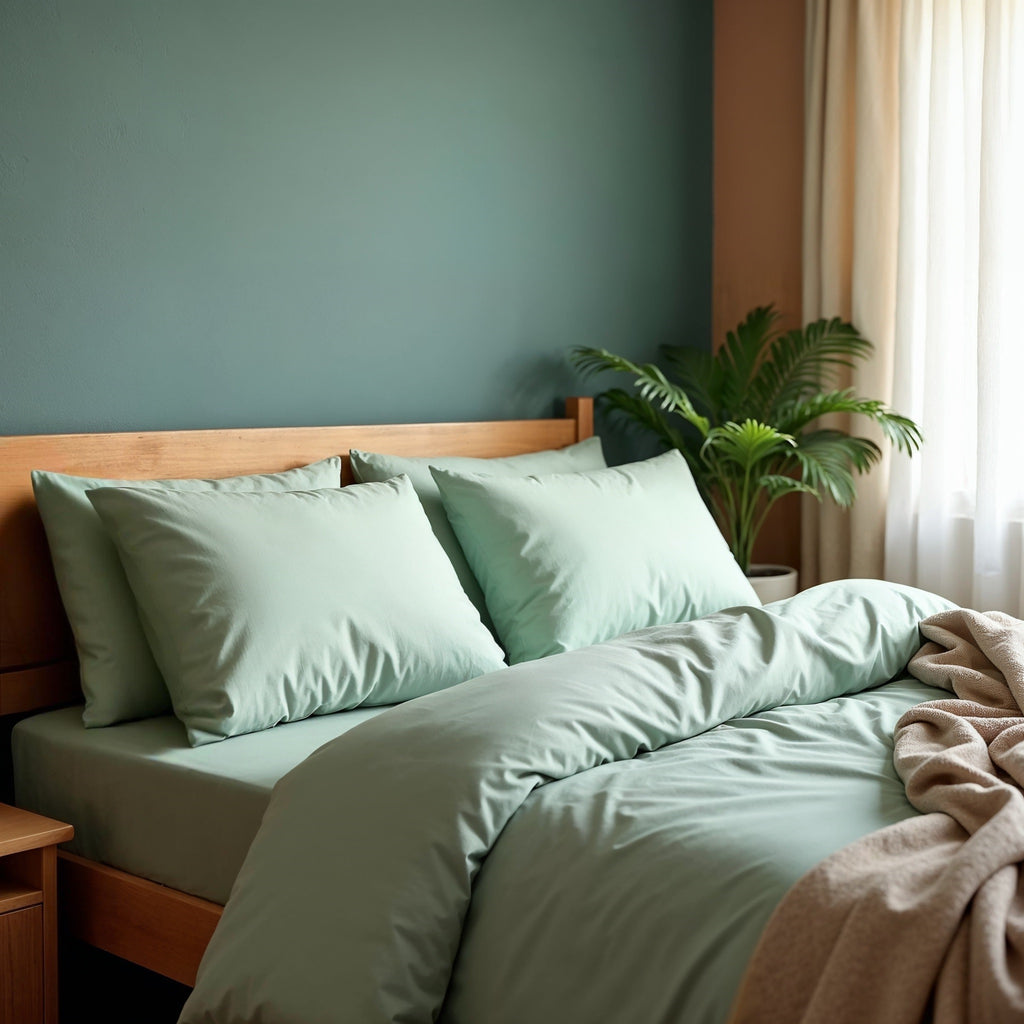 Royal Comfort 1000TC Cotton Blend Quilt Cover Set - King  Green Mist-1951134822881693697