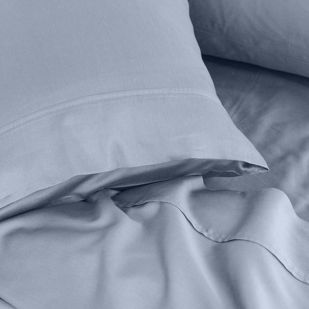 Royal Comfort - Balmain 1000TC Bamboo Cotton Sheet Set - King - Blue Fog-1951134854129258500