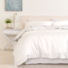 Royal Comfort - Balmain 1000TC Bamboo cotton Quilt Cover Sets (Queen) - White-1951134823074631680