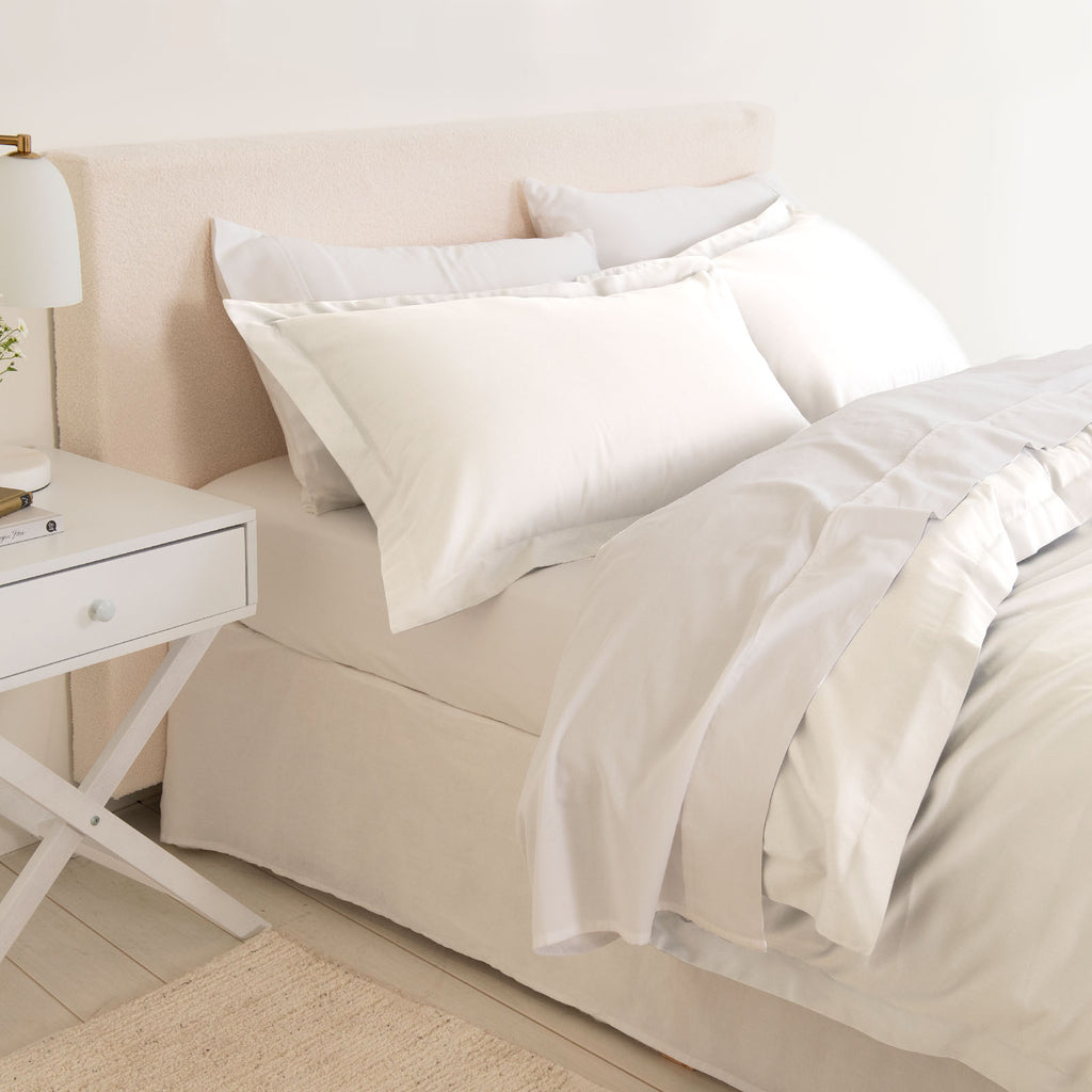 Royal Comfort - Balmain 1000TC Bamboo cotton Quilt Cover Sets (Queen) - White-1951134823074631681
