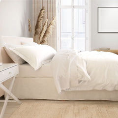Royal Comfort - Balmain 1000TC Bamboo cotton Quilt Cover Sets (Queen) - White-1951134823074631682