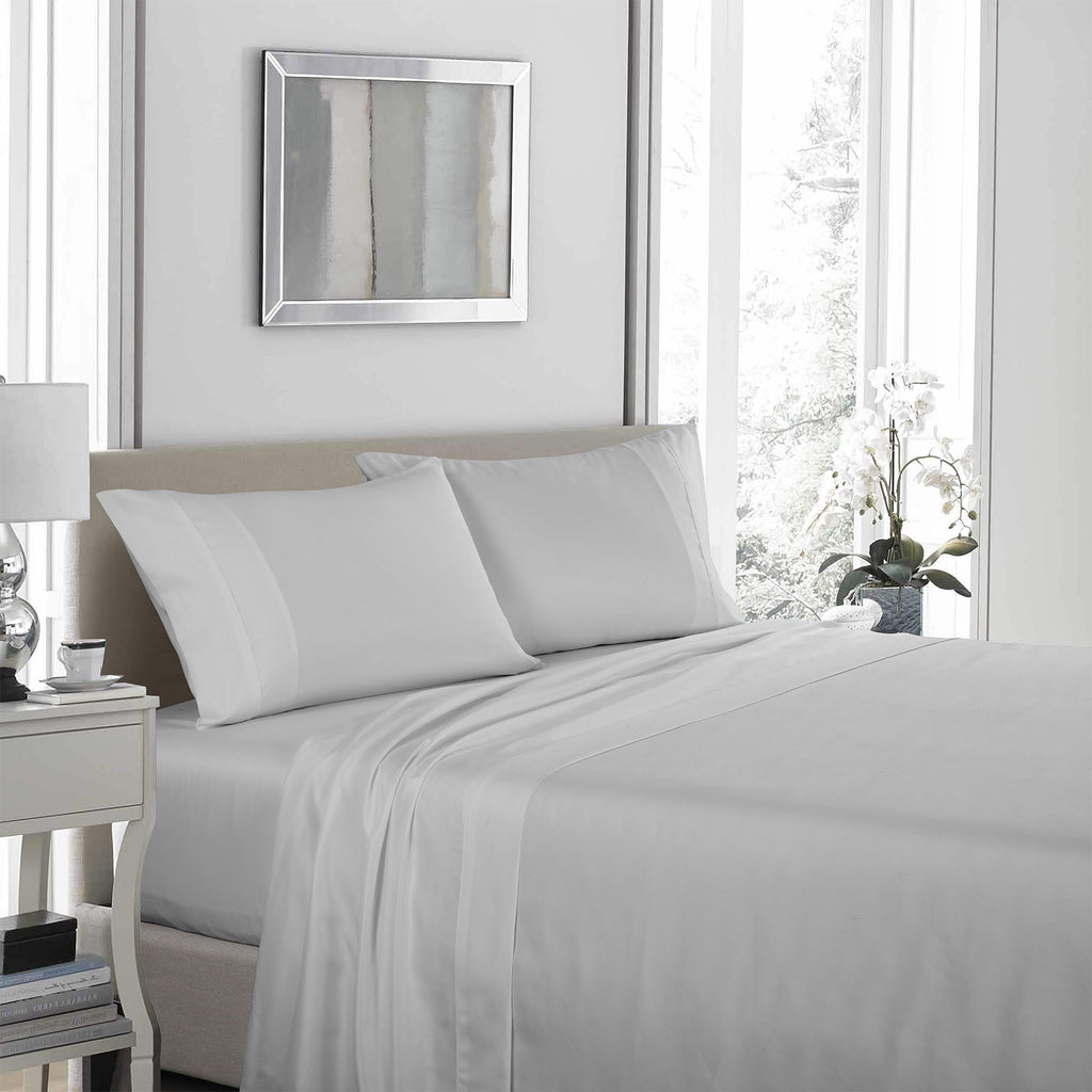 Royal Comfort 1200TC Ultrasoft 4 Piece Sheet Set - Queen - Silver-1951134858197733377