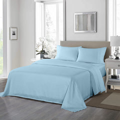 Royal Comfort 1200TC Ultrasoft 4 Piece Sheet Set - King - Sky Blue-1951134858734604288