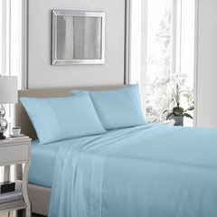 Royal Comfort 1200TC Ultrasoft 4 Piece Sheet Set - King - Sky Blue-1951134858734604289