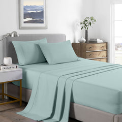 Royal Comfort Bamboo Cooling 2000TC Sheet Set - Queen-Frost-1951134860773036032