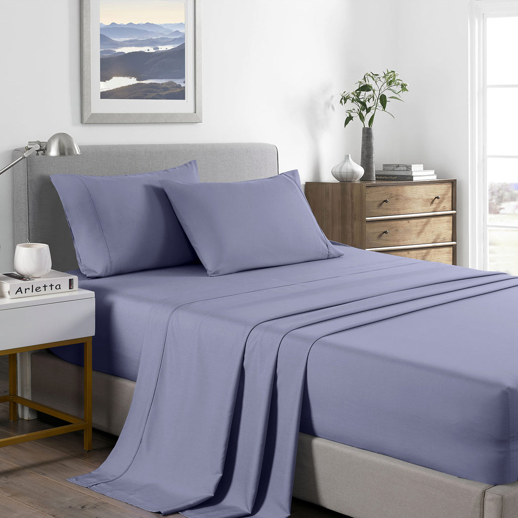 Royal Comfort Bamboo Cooling 2000TC Sheet Set - Queen-Lilac Grey-1951134861112774656