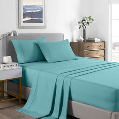 Royal Comfort Bamboo Cooling 2000TC Sheet Set - King-Aqua-1951134861972606976