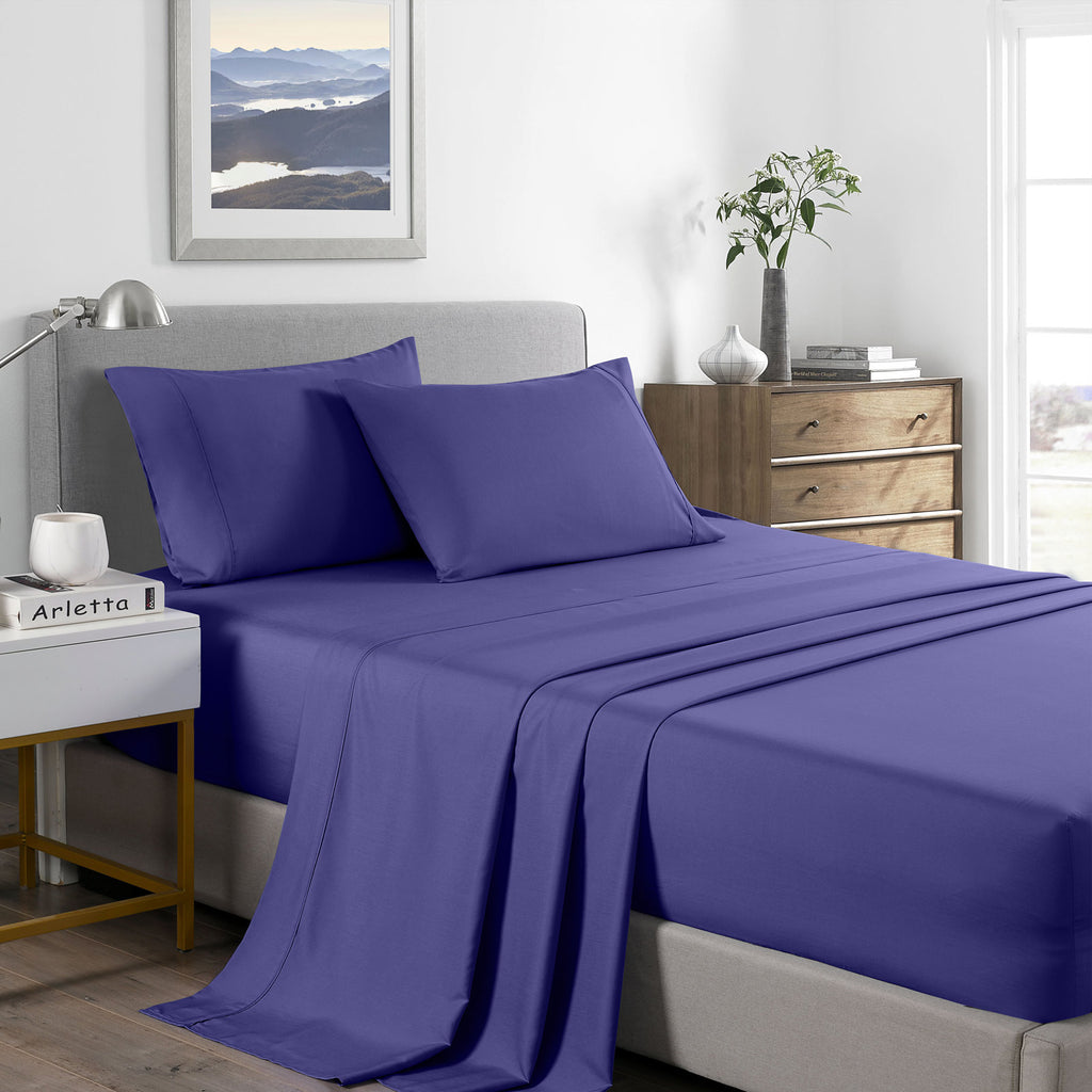 Royal Comfort Bamboo Cooling 2000TC Sheet Set - King-Royal Blue-1951134863130234880