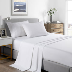 Royal Comfort Bamboo Cooling 2000TC Sheet Set - King Single-White-1951134864803762176