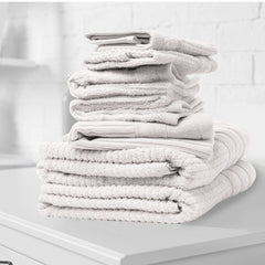 Royal Comfort Eden Egyptian Cotton 600 GSM 8 Piece Towel Pack White-1951134891118825473