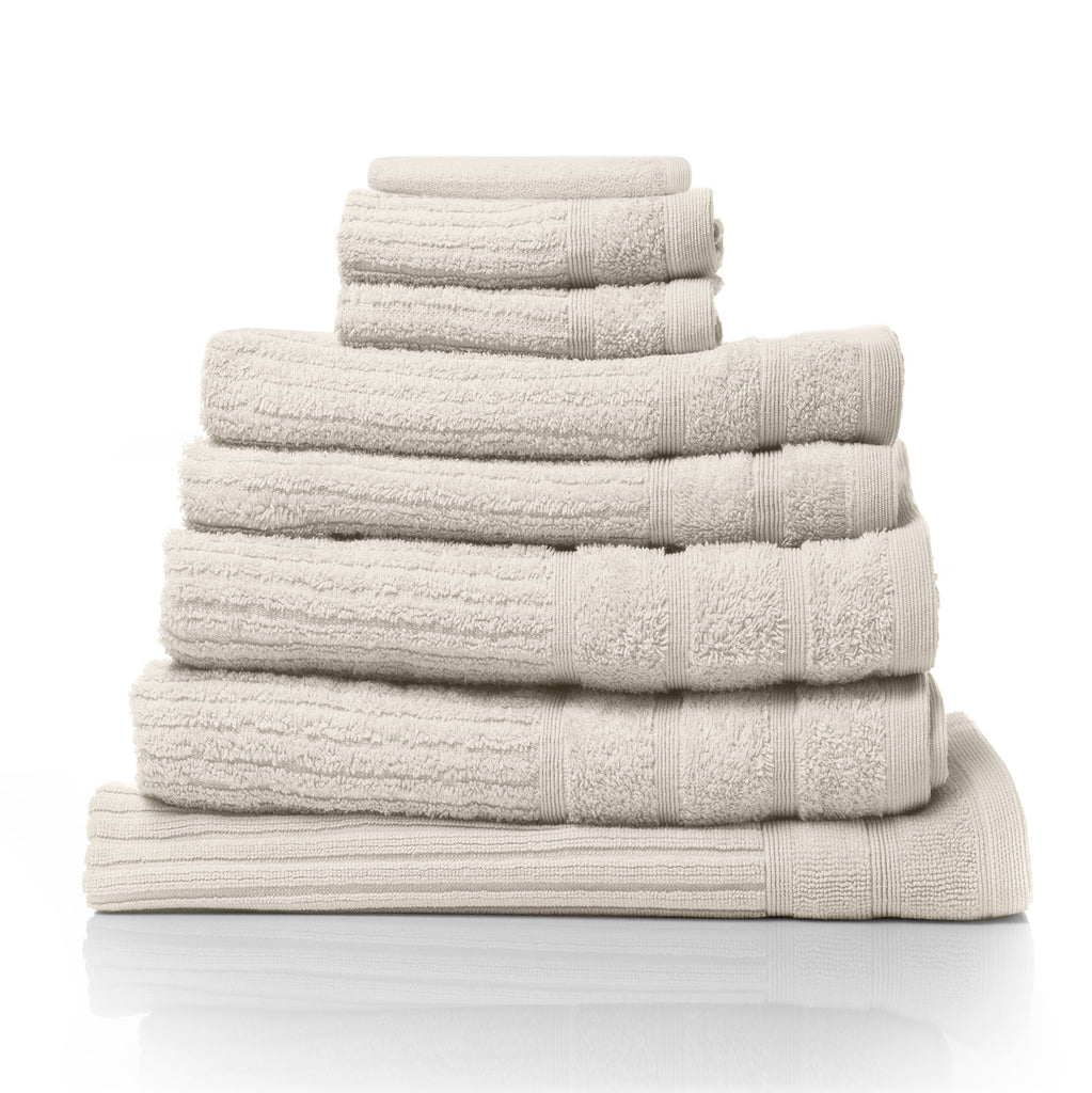 Royal Comfort Eden Egyptian Cotton 600 GSM 8 Piece Towel Pack Beige-1951134891450175488