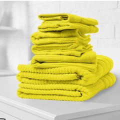 Royal Comfort Eden Egyptian Cotton 600 GSM 8 Piece Towel Pack Yellow-1951134891970269185