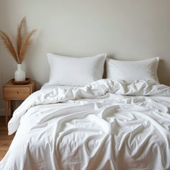 Royal Comfort 1500TC Cotton Rich Fitted 4 PC Sheet sets Queen White-1951134867957878785