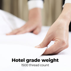 Royal Comfort 1500TC Cotton Rich Fitted 4 PC Sheet sets Queen White-1951134867957878791