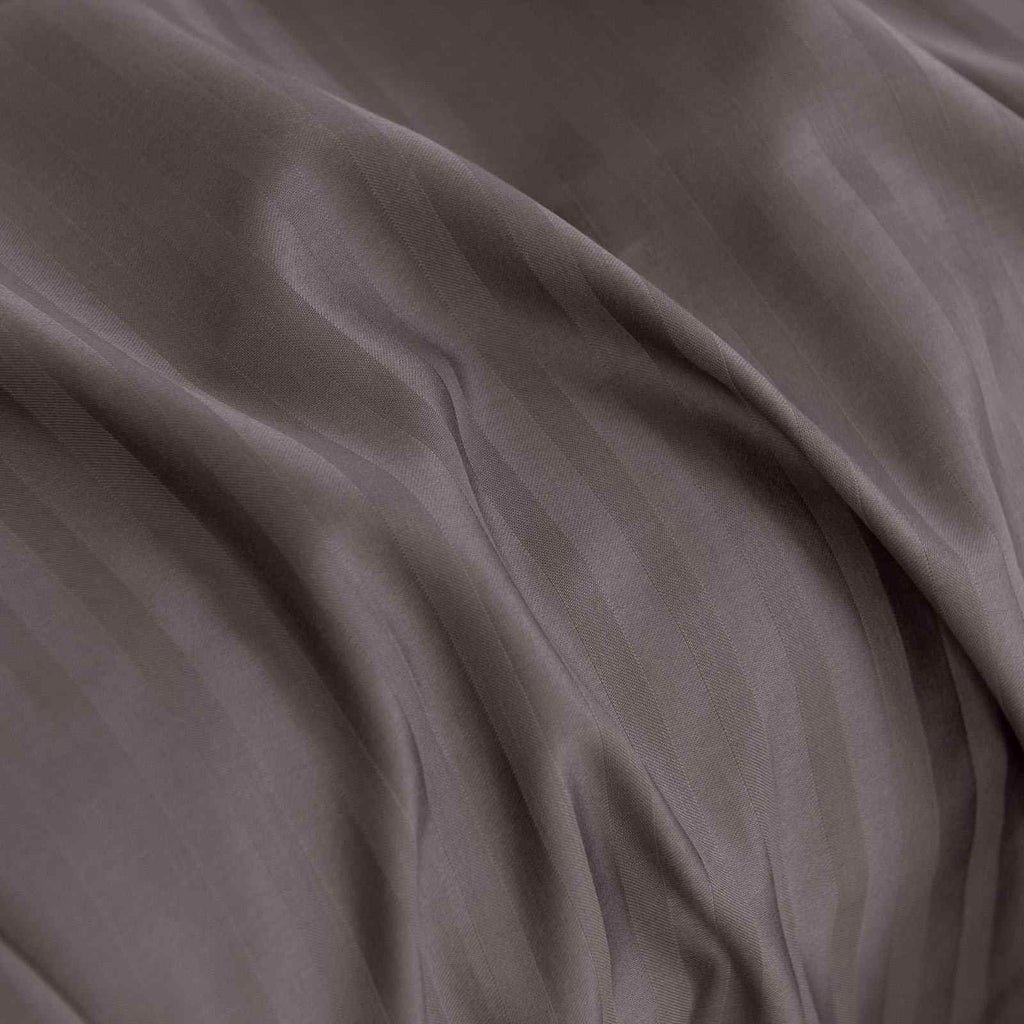 Royal Comfort 1200 Thread count Damask Stripe Cotton Blend sheet sets Queen Pewter-1951134872068296708