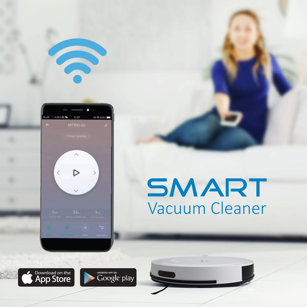 MyGenie Smart Robotic Vacuum Cleaner - White-1951134808264544258