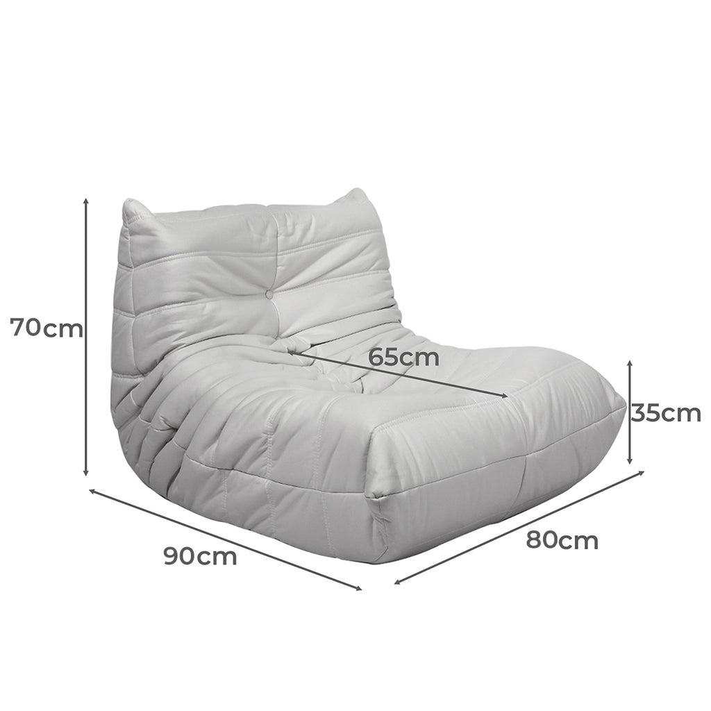 Levede Floor Chair Caterpillar Sofa Grey-1954802585579950082