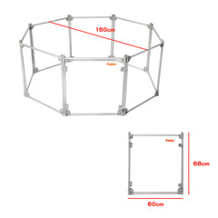 Pawz Pet Playpen Transparent Acrylic Clear Folding Dog Fence Kennel 8 Panel-1954802350375964674