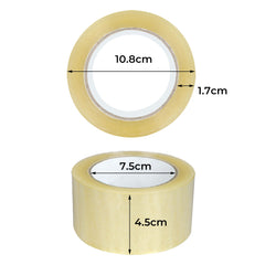 6 Rolls Packing Packaging Tape 45mmx75m-1954802469167042562