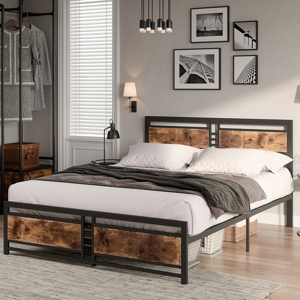 Levede Metal Bed Frame Queen Mattress-1954802925058527238