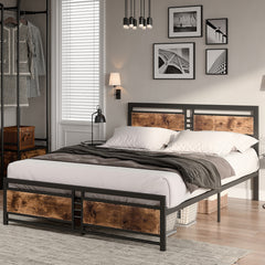Levede Metal Bed Frame Queen Mattress-1954802925058527238