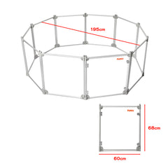 Pawz Pet Playpen Transparent Acrylic Clear Folding Dog Fence Kennel 10 Panel-1954802350732480514