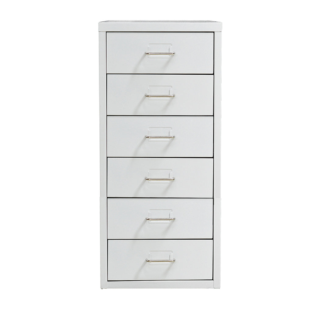 Levede 6 Drawer Office Cabinet Drawers White-1954802725782949889