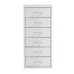 Levede 6 Drawer Office Cabinet Drawers White-1954802725782949889