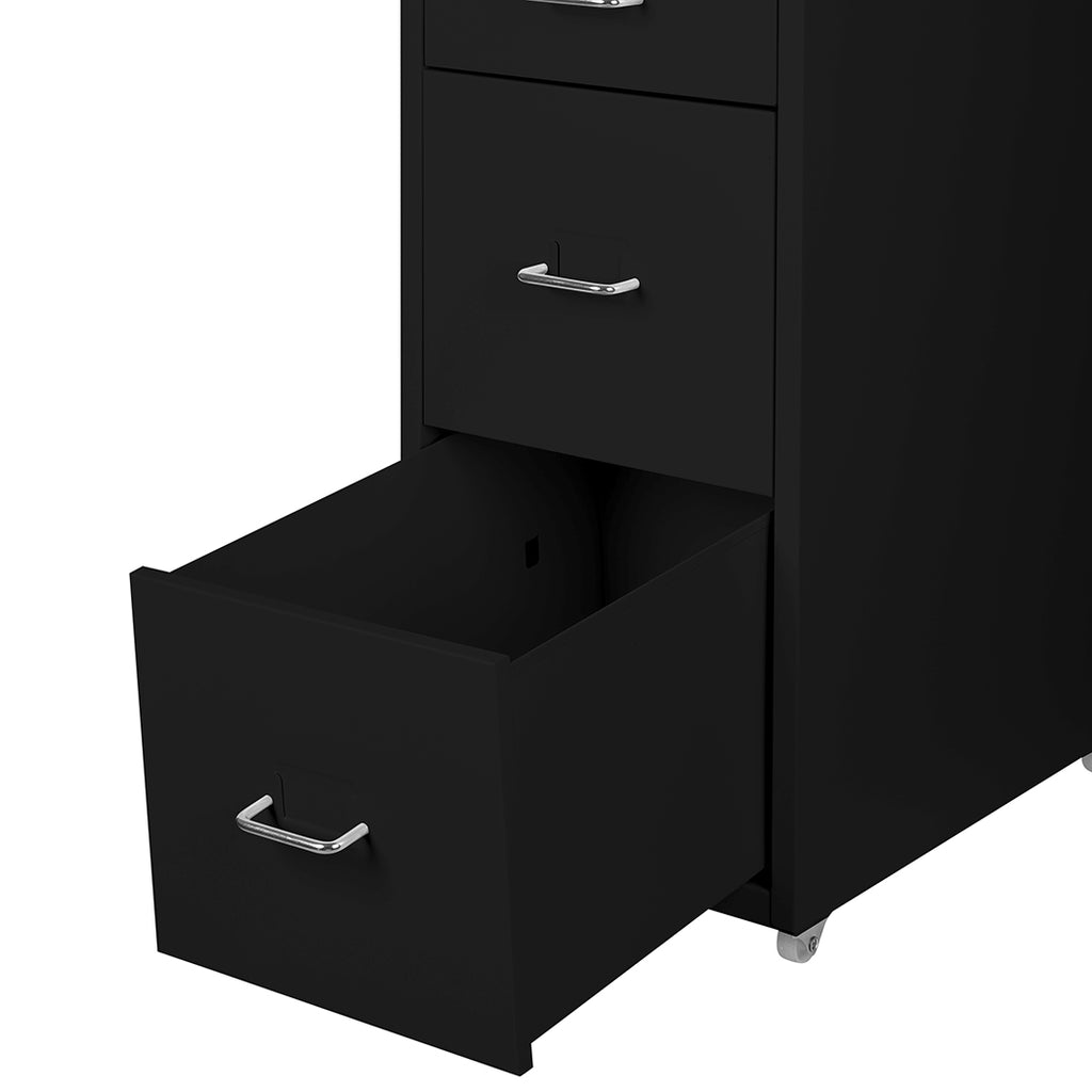 Levede 4 Drawer Office Drawers Cabinet Black-1954802724730179590