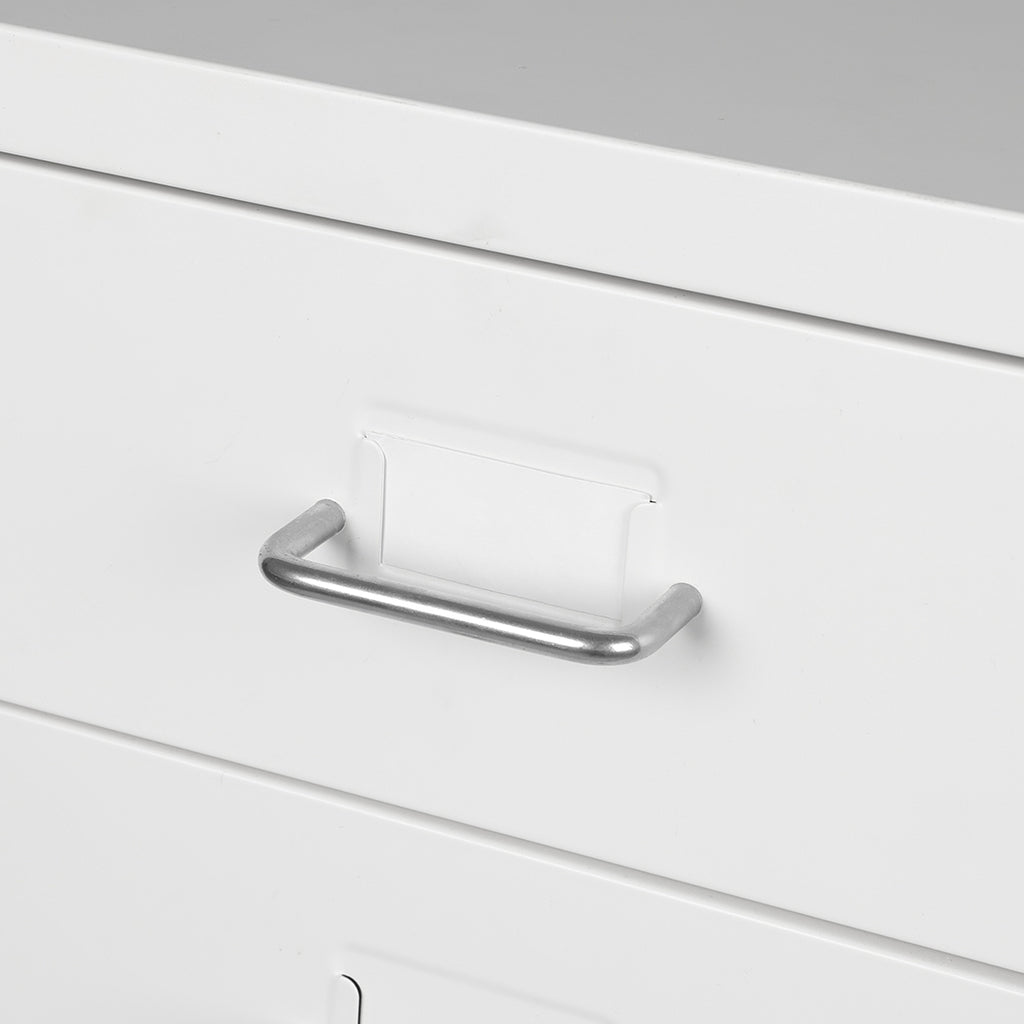 Levede 4 Drawer Office Drawers Cabinet White-1954802724906340358