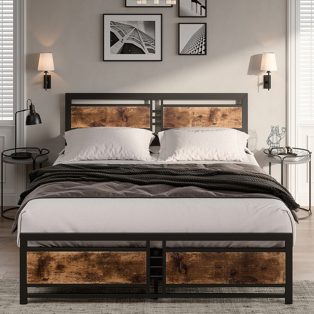 Levede Metal Bed Frame Queen Mattress-1954802925058527239