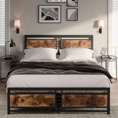 Levede Metal Bed Frame Queen Mattress-1954802925058527239
