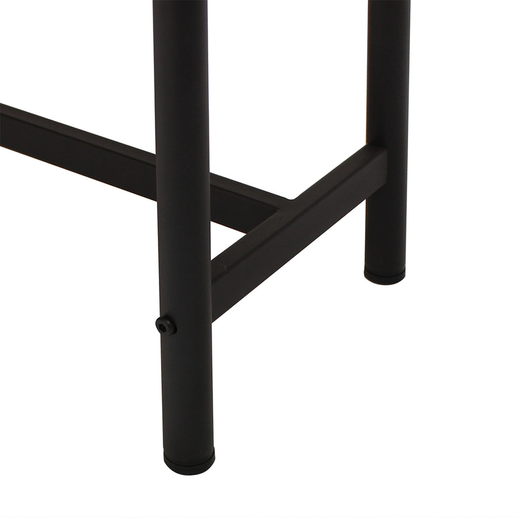 Levede 1x Dining Table +1x Bench Set Steel Home Kitchen Farmhouse Brown-1954802997833895939