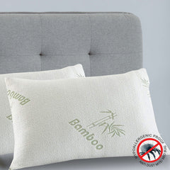ROYAL COMFORT BAMBOO COVERED MEMORY FOAM PILLOW - 2PK-1951134817148080131