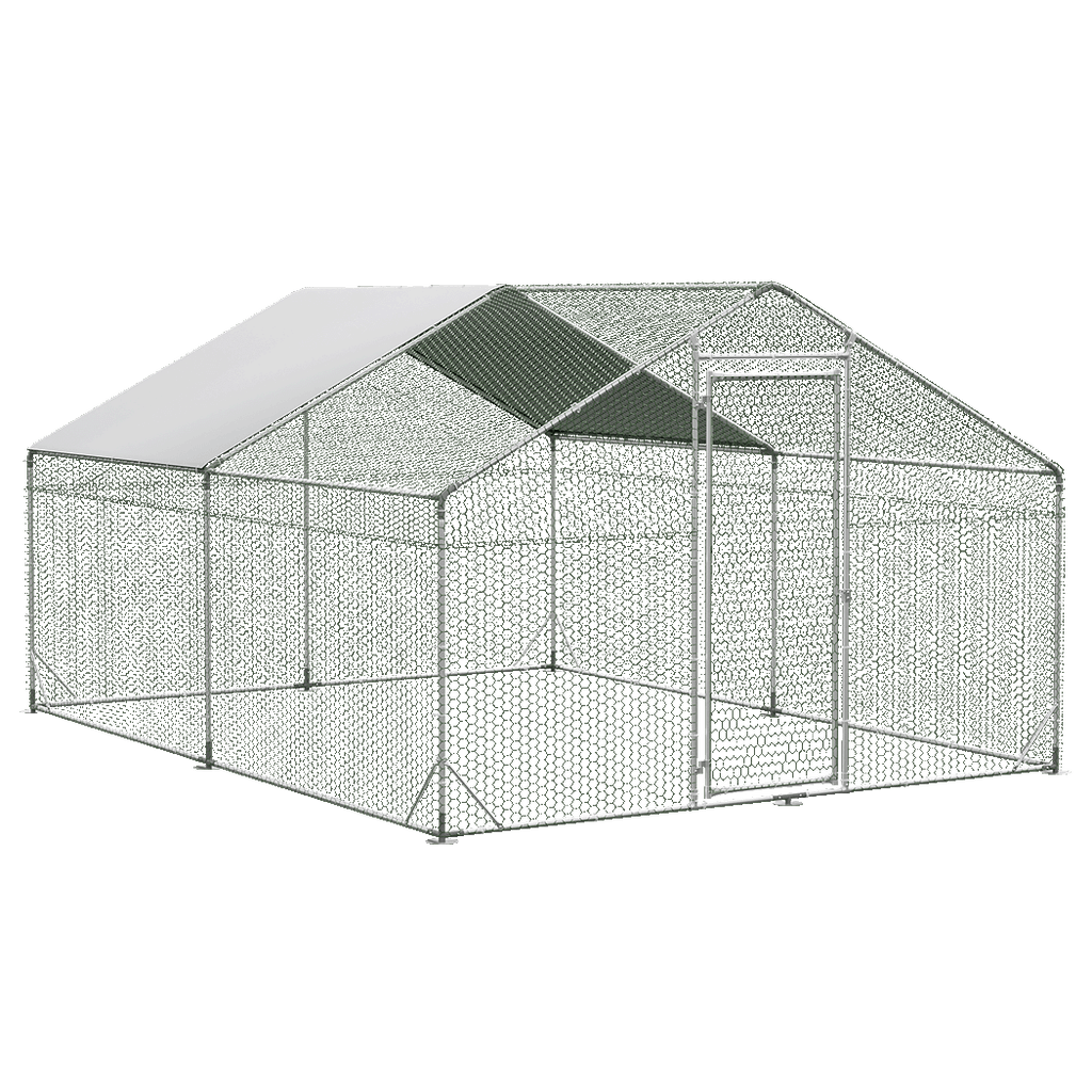 Pawz 400x300x194cm Large Metal Walk-in Chicken Coop Cage-1954802467145388040