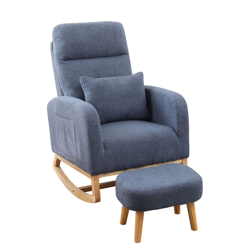 Levede Rocking Chair Ottoman Footrest With Side Pocket-1954802459599835144