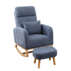 Levede Rocking Chair Ottoman Footrest With Side Pocket-1954802459599835144