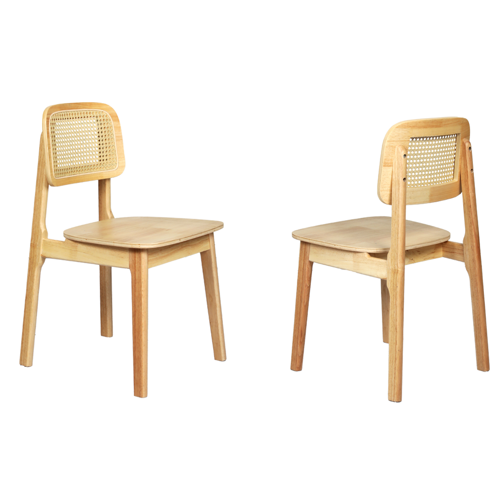 Levede 2x Rattan Dining Chair Wooden Kitchen Chair-1954802451378999304