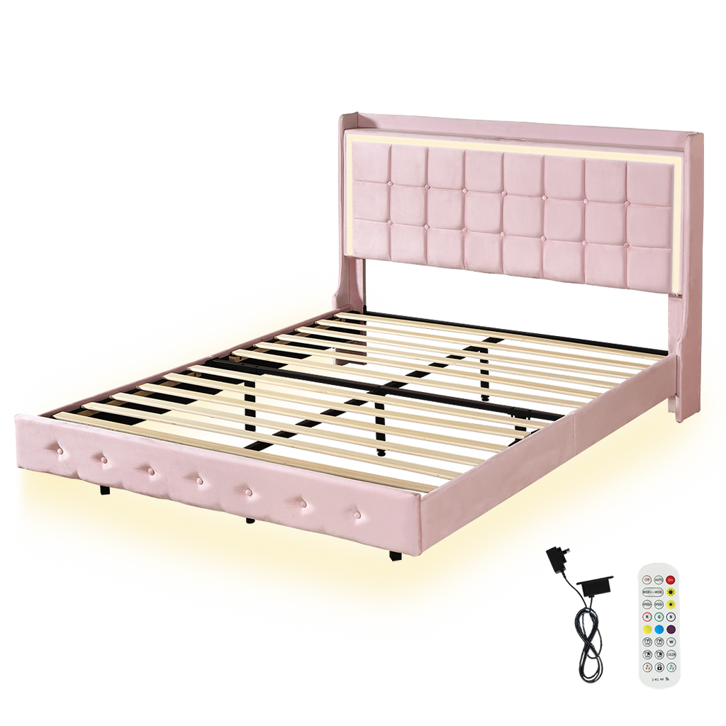 Levede Queen Floating Bed Frame-1954802405837246472